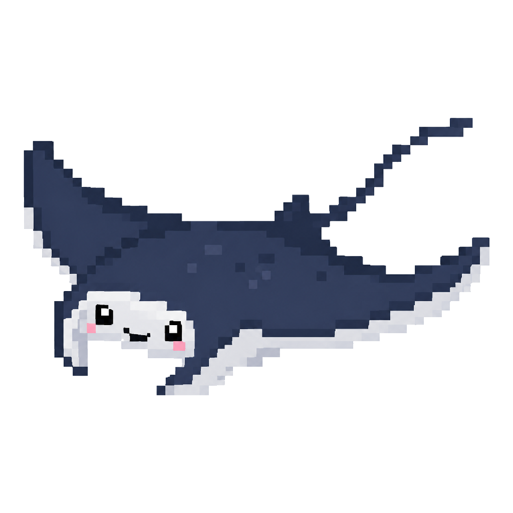 Pixel Manta Ray